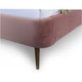 thumbnail image 7 of JERFIT Blush Gold Velvet Upholstered Full Size Bed Frame with Curved Headboard, No Box Spring Needed, Modern Platform Bed with Metal Legs, 7 of 7