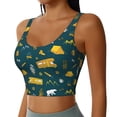 thumbnail image 2 of Fotbe Camping Sujetador Deportivo Largo sin Aros para Mujer con Almohadillas y Soporte Medio, Transpirable y Absorbente, Camiseta Tipo Chaleco o Tank Top-X-Large, 2 of 8