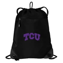 Texas Christian University Drawstring Bag Two Section Tcu Cinch