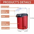 thumbnail image 4 of LONGOMA Electric Popcorn Popper, Hot Air Popcorn Maker, Butter Melting Tray, Large Capacity, Healthy Snack, 4 of 7