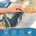 thumbnail image 3 of Yayeee Kitchen Curtains Tier Pair Light Filtering 27"x36" Rod Pocket Short Cafe Window Panel, Colorful Goldfish, 3 of 7