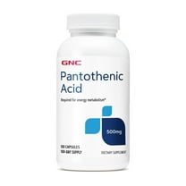 GNC Pantothenic Acid 500mg, Supports in Energy Metabolism, 100 Capsules