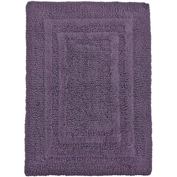 Hotel Collection Cotton Reversible Bath Area Rug MAUVE 27x48