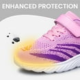 thumbnail image 5 of vibdiv Girls Shoes Mesh Breathable Casual Fashion Tennis Sneakers Slip on Walking School Kids Shoes Pink Purple Toddler Size 5, 5 of 6