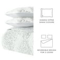 thumbnail image 6 of Noble Linens Light Gray 3 Piece Distressed Damask Reversible Print Quilt Set, Queen / Full, 6 of 8