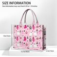 thumbnail image 3 of Large Capacity Tote Bag,Halloween Pink Ghosts and Witchy Elements Handbag Fashion Luxury Tote Bag,15.7"x13"x 5.1" Inches,Laptop Compatible, 3 of 6