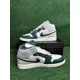 thumbnail image 2 of Ni - ke Ni - ke Air Jordan 1 Mid SE White Oxidized Green Sail Grey Men's Size 8 Shoes New, 2 of 5