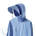 thumbnail image 6 of Baberdicy Sky Blue Women's Ice And Sun Protective Jacket Light And Breathable Cycling Jacket, 3Xl, 6 of 6