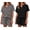Gray Leopard/Black, variant on Ekouaer 2 Pack Womens Pajama Sets Short Sleeve Top with Shorts Soft Comfy Loungewear Sleepwear