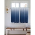 thumbnail image 6 of Tier Curtains 45 Inches Long, Navy Blue Ombre Window Treatment Curtain Drapes, Modern Abstract Art Gradient Aesthetics Window Half Privacy Curtains for Bedroom Bathroom, 42"x45", 2 Panels, 6 of 7