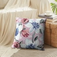 thumbnail image 3 of LALILO Throw Pillow Covers Elegance Retro Pink With Flowers Flower Floral Cushion Cover 18" x 18", 2 Pack, 3 of 6