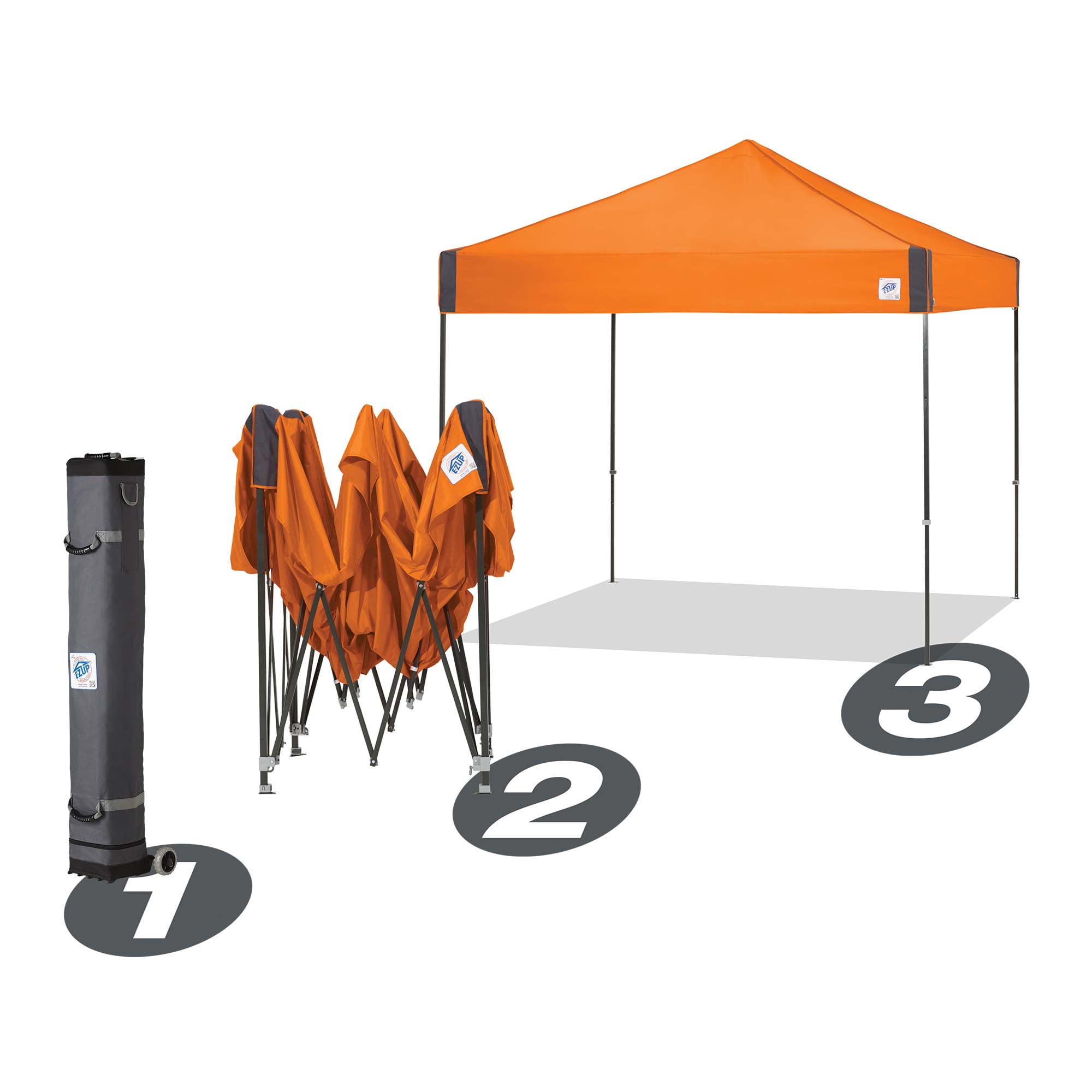 E-Z Up® Pyramid Instant Shelter, Outdoor Canopy/Shelter Straight Leg 10' x 10', Royal Blue