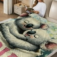 thumbnail image 2 of FCXZI Cute Koalas Durable Soft Flannel Blanket for All Seasons 40*50in, 2 of 7