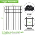 thumbnail image 2 of NEX 10Pcs Garden Fence Panels Lawn Flower Rustproof Animal Barrier Border Yard Decor, 2 of 4