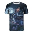 thumbnail image 5 of Floleo Mens Casual Easter Bunny T-Shirt Funny 3D Pattern Printed Graphic Tees for Men Summer Short Sleeve Round Neck Basic T Shirts, 5 of 5