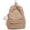Black, variant on Cute Aesthetic Backpack, Solid Color Daypack with Drawstring Side Pockets, Lightweight Breathable Bookbag for Shopping Work College (Brown)