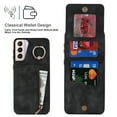 thumbnail image 3 of Nalacover for Samsung S21, Wallet with RFID Credit Card Holder and Zipper Pocket,Drop Protection Flip Cover Ring Holder Kickstand with Double Magnetic Clasp for Samsung Galaxy S21, Black, 3 of 10