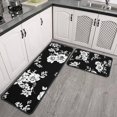 thumbnail image 2 of Pioneer Flower Floral Print Pattern Kitchen Rugs Sets Of 2,Anti Fatigue Kitchen Mat Rugs Non Slip Washable,Decorative Kitchen Floor Mats for Kitchen,Sink,Laundry,17"X30"+17"X47", 2 of 7