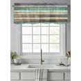 thumbnail image 4 of Valances for Windows Purple Brown Rod Pocket Cafe Window Treatments Valance Curtains for Kitchen Bathroom Laundry Basement Windows 42"x12", 4 of 9
