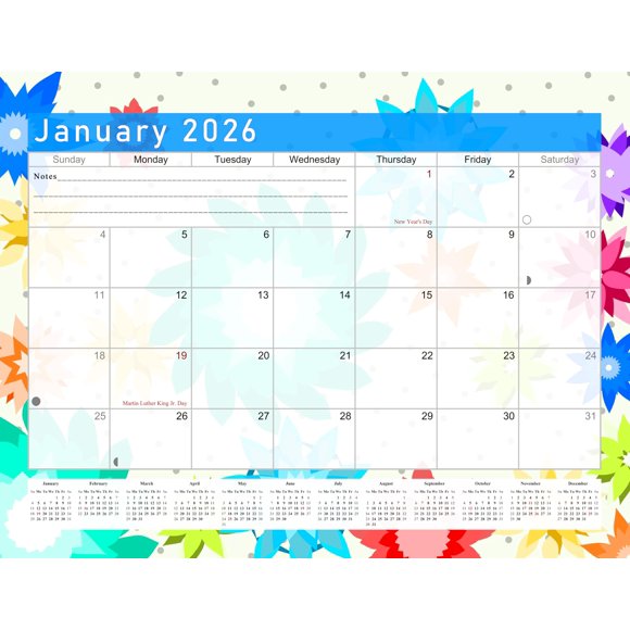 Calendrier Magnétique/de Bureau Mensuel 2026 - Calendrier/planificateur de Bureau/mural de 12 Mois - (Édition No 07-01)