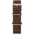 thumbnail image 3 of Unisex Weekender Chrono Green Dial Watch, Brown Leather Slip-Thru Strap, 3 of 4