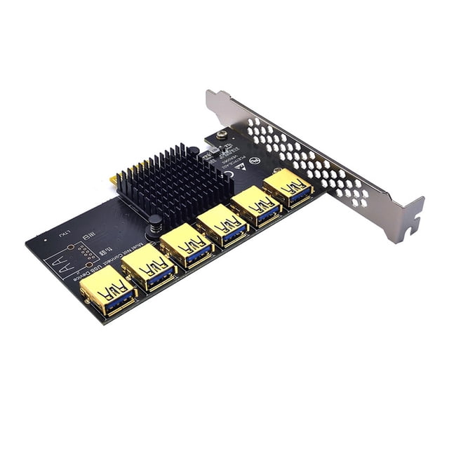 Sidaley PCI-E 1 a 4 PCI-E Exender Card Tarjeta alimentada por USB Mini computadora portátil para el hogar Adaptador de PC de escritorio Cables de computadora Tipo 6 NO5