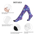 thumbnail image 5 of Lsque colorful Skull flower leaf Pattern Sport Compression Socks for Men & Women 15-20 mmHg Knee High Nurse Pregnant Running Medical and Travel Athletic, 5 of 6