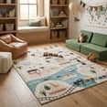 thumbnail image 3 of Rug Branch Soft Steps Playtime City Road Map, Educational Learning Soft Area Rug, Blue Grey - Boys & Girls in Playroom, Nursery, Bedroom, 3 of 8