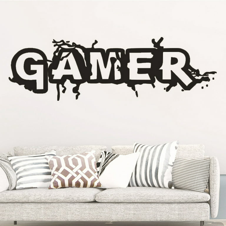 Sticker mural gamer