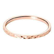 BAYAIXZ Rings for Women Ring High Polish Plain Dome Tarnish Comfort Fit Wedding Band Gifts for 2Mm 3Mm Ring Size 4 10 Wedding Band (Rose Gold,5)