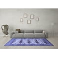 thumbnail image 3 of Ahgly Company Machine Washable Indoor Square Persian Blue Traditional Area Rugs, 5' Square, 3 of 4