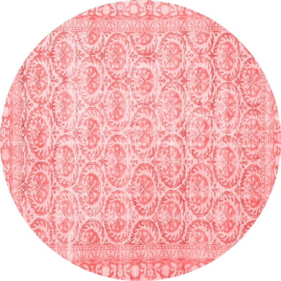 Ahgly Company Indoor Round Persian Red Traditional Area Rugs, 4' Round