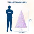 thumbnail image 2 of CazToi Árbol de Navidad Preiluminado 4.5/6/7.5/9 Pies 150/250/450/800 Luces Cálidas Diseño Lápiz con Nieve Base Plegable Decoración Hogar Oficina, 2 of 9