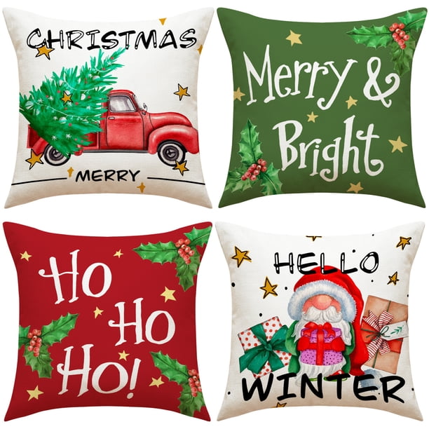 almohada para decoración de Navidad , decoración de Navidad para el hogar, decoraciones de invierno para el hogar y el sofá