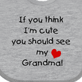 thumbnail image 4 of Inktastic If You Think I'm Cute You Should See My Grandma Boys or Girls Baby Bib, 4 of 4