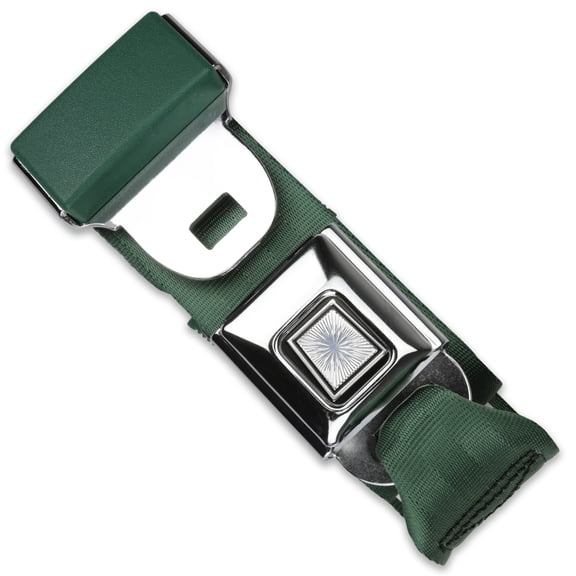 RetroBelt Dark Green Pushbutton Lap Belt 60" 2-Point Seat Belt Safety Classic