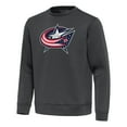 thumbnail image 2 of Men's Antigua Pewter Columbus Blue Jackets Relevant Lightweight Pullover Sweatshirt, 2 of 3