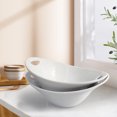 thumbnail image 2 of TP 11.5" Melamine Serving Bowl with Handles, 2-Piece Durable Mixing Bowl Salad Bowl for Party, Dishwasher Safe, White, 2 of 6