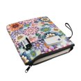 thumbnail image 3 of HELLHERO Book Club Gifts Polyester Book Cover Sleeve Pouch for Women 8.66 x 11.42 for Notebook Handle, Datura Floral, 3 of 8