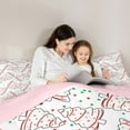 thumbnail image 5 of jejeloiu Cute Xmas Tree Full Size Comforter Sets,Happy New Year Bedding Comforter Set,White Green Red Bedding Sets For Girls,Microfiber Bedroom Decor Reversible,3pcs, 5 of 8