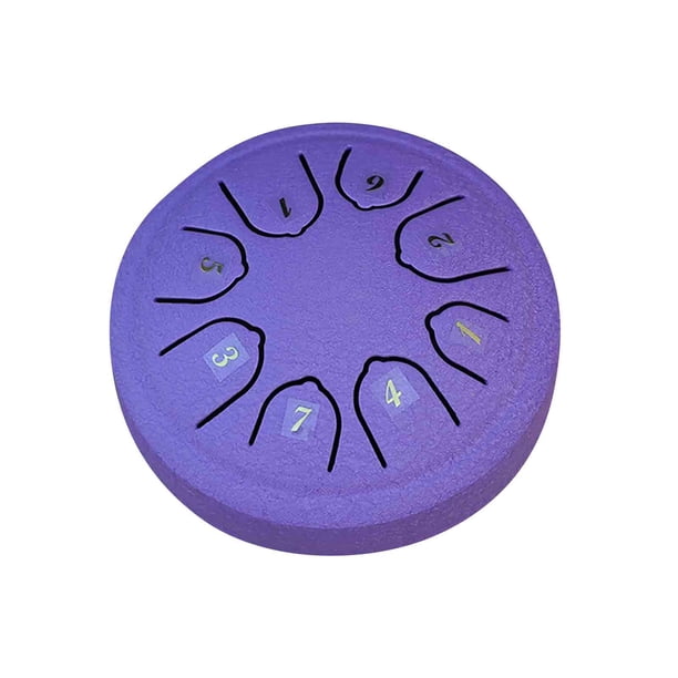 Tambor de Lengua de Acero 4,5 Pulgadas 8 Tonos Tambor de Lengua de Acero Música para Adultos Instrumento de Tambor de Mano con Sonido de Éter Limpio Y Claro Música de Tambor de Acero