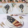 thumbnail image 2 of Vintage American Flag Cloth Napkins, Retro US Flag White Red Blue Washable and Reusable Dinner Napkins Set of 8, Table Napkin for Kitchen Party Birthday Wedding Hotel Housewarming 20"x20", 2 of 8