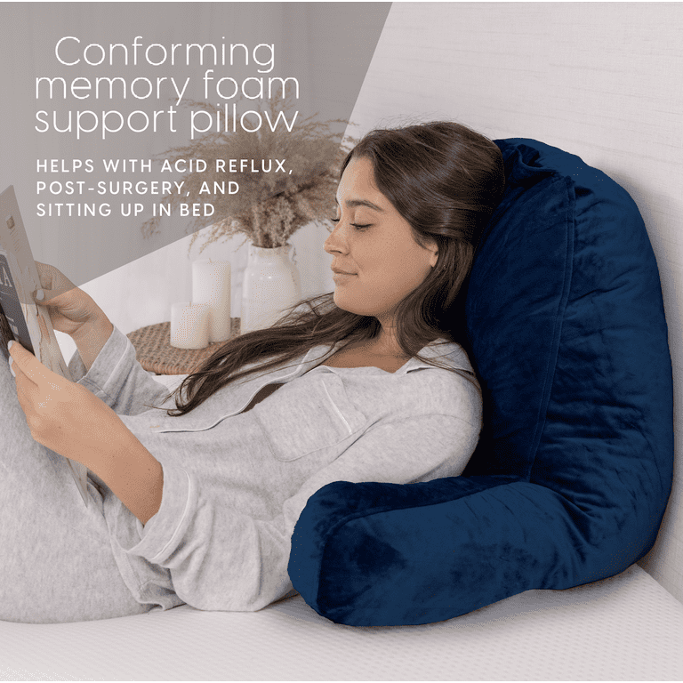 Milliard Lumbar Support Pillow for Bed with Gel Memory Foam Top