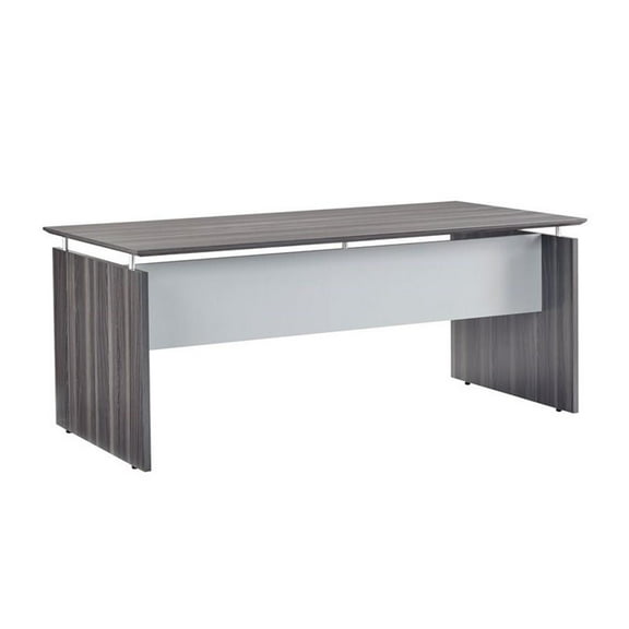 Scranton & Co Contemporary 63" Computer Desk in Gray Steel