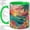 Green, variant on Tropical Sailboat Accent Mug, 11oz Ceramic Coffee Cup for Ocean Lovers