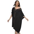 thumbnail image 3 of Vestido Holgado de Crochet para Mujer, Talla Grande, para Verano Negro Talla Única, 3 of 8