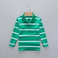 thumbnail image 2 of HCNTES Boys Polo Shirt Boys Long Sleeve Polo Shirts Collar Shirt Rugby Button Down Shirt for Kids Boy(Green,8-9 Years), 2 of 4