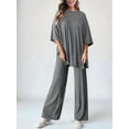 thumbnail image 6 of Women'S Two-Piece Fashion Casual Suit Travel Vacation Clothing Dark Grey M, 6 of 9