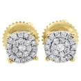 thumbnail image 2 of 10K Yellow Gold Diamond Circle Studs 4 Prong 5.30mm Cluster Earrings 0.13 Ct., 2 of 5