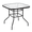 Dark Chocolate | Square, variant on Hassch Outdoor Dining Table with 1.8" Umbrella Hole, 31.5" Round Patio Table with Glass Top and Metal Legs for Garden, Deck, Backyard, Dark Chocolate